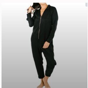 SMASH + TESS Barely Black Coveralls Tencel Romper Jumpsuit XS